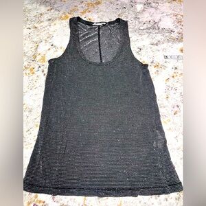 Rag & Bone Black and Silver Sheer Tank Top - Size XS